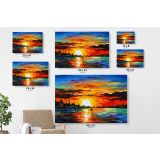 Sunrise in the Harbor Original Oil Painting by Leonid Afremov Canvas Wall Art - Image 6