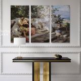 Henryk Hector Siemiradzki: A Dangerous Game Paintings Photo Print on Canvas - Image 3