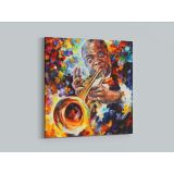 Louis Armstrong Music Palette Knife Oil Painting by Leonid Afremov Canvas Wall Art - Image 2