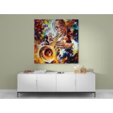 Louis Armstrong Music Palette Knife Oil Painting by Leonid Afremov Canvas Wall Art - Image 5