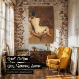 Seated Nude by William Merritt Chase - Rear Pose on Cushion with Warm Light canvas wall art - Image 3