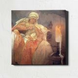 Seated Woman by Lamplight — room mockup view 1