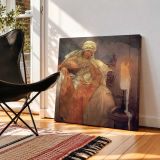 Seated Woman by Lamplight — room mockup view 2
