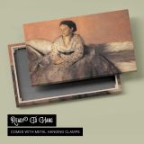 Seated Woman in Grey by Edgar Degas - canvas rear frame and hanging hardware