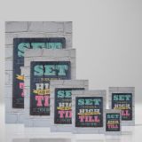 Set Your Goals High - Motivational Quote in Vintage Typography canvas wall art - Image 4