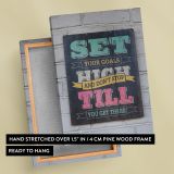 Set Your Goals High - Motivational Quote in Vintage Typography canvas wall art - Image 6