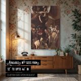 Seven Works of Mercy - Compassionate Acts in Baroque Scene by Caravaggio canvas wall art