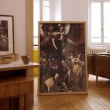 Seven Works of Mercy - Compassionate Acts in Baroque Scene by Caravaggio canvas wall art - Image 7