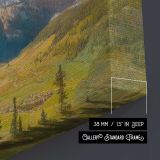Sexten Village, Sexten Sundial (sexten Dolomites) and the Fischleital Valley - View from Mount Helm - canvas surface and wrapped edge detail