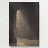 Shaft of Light at Euston - Sepia Architectural Photography By Harry Moult canvas wall art - Image 7