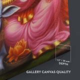 Shiva, Parvati and Nandi - Traditional Indian Deity Scene By Unknown Indian Artist canvas wall art - Image 3