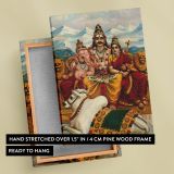 Shiva, Parvati & Ganesha - Seated on Mount Kailas with Nandi canvas wall art - Image 6
