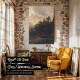 Sierra Nevada Forest by Albert Bierstadt - Snow-Capped Mountains and Lush Greenery canvas wall art - Image 3