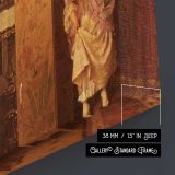 Signorina E Cavaliere by Adriano Cecchi - canvas surface and wrapped edge detail