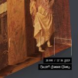 Signorina E Cavaliere by Adriano Cecchi - canvas surface and wrapped edge detail