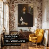 Sir William Killigrew by Van Dyck - Baroque Attire in Black and White Tones canvas wall art - Image 3