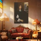 Sir William Killigrew - Elegant 17th Century Portrait by Van Dyck canvas wall art - Image 4