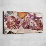 Sistine Chapel Fresco by Michelangelo — single-panel canvas shown on a pale studio wall