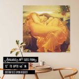 Sleeping Woman in Golden Drapery by Frederic Leighton — room mockup view 6