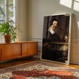 Smiling Man with Globe - Velazquez Baroque Portrait with Map and Wit canvas wall art - Image 6
