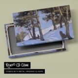 Snowy Trees in Winter - canvas rear frame and hanging hardware