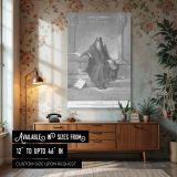 Solomon in Old Age - Gustave Dore Throne Room with Scrolls and Scribes canvas wall art