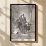 Solomon in Old Age - Gustave Dore Throne Room with Scrolls and Scribes canvas wall art - Image 2