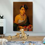 South Indian Nayar Lady - Traditional Portrait with Fruits canvas wall art - Image 2