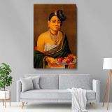 South Indian Nayar Lady - Traditional Portrait with Fruits canvas wall art - Image 5