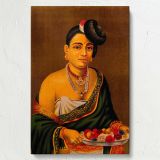 South Indian Nayar Lady - Traditional Portrait with Fruits canvas wall art - Image 7
