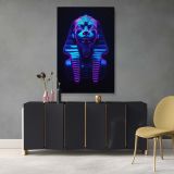 Sphinx in Neon - Purple Blue Rim Light Egyptian Art canvas wall art - Image 4