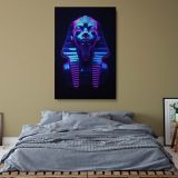 Sphinx in Neon - Purple Blue Rim Light Egyptian Art canvas wall art - Image 5