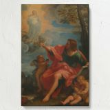 St. John on Patmos - Visionary Religious Scene By Carlo Maratta canvas wall art - Image 7
