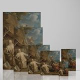 St. Martin Sharing His Coat - Compassionate Act Scene By Louis Galloche canvas wall art - Image 4