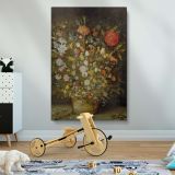 Still Life with Flowers - 1600s Baroque Floral Arrangement By Jan Brueghel the Elder canvas wall art - Image 2