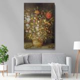 Still Life with Flowers - 1600s Baroque Floral Arrangement By Jan Brueghel the Elder canvas wall art - Image 5