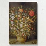 Still Life with Flowers - 1600s Baroque Floral Arrangement By Jan Brueghel the Elder canvas wall art - Image 7
