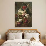 Still Life with Flowers 1789 - Elegant Botanical Scene By Harmanus Uppink canvas wall art