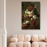 Still Life with Flowers 1789 - Elegant Botanical Scene By Harmanus Uppink canvas wall art - Image 2