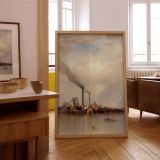 Storm King on the Hudson by Samuel Colman - Smoky Peaks and Gentle River Light canvas wall art - Image 7