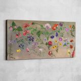 Studies of Flowers by Jacques-Laurent Agasse — single-panel canvas shown on a pale studio wall