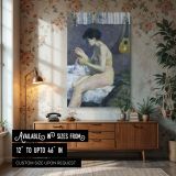 Study of the Nude by Paul Gauguin - Seated Woman with Mandolin and Pale Palette canvas wall art