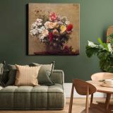 Summer Flowers (1880) in high resolution by Henri Fantin–Latour — room mockup view 15