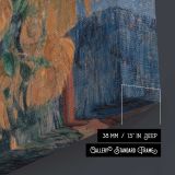 Sunflowers by Paul Gauguin - canvas surface and wrapped edge detail