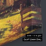Sunlit Forest Path - canvas surface and wrapped edge detail