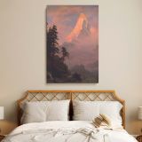 Sunrise on the Matterhorn - Majestic Alpine Scene By Albert Bierstadt canvas wall art