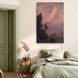 Sunrise on the Matterhorn - Majestic Alpine Scene By Albert Bierstadt canvas wall art - Image 3