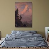 Sunrise on the Matterhorn - Majestic Alpine Scene By Albert Bierstadt canvas wall art - Image 5