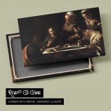 Supper at Emmaus by Caravaggio - canvas rear frame and hanging hardware