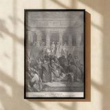 Susanna and the Elders - Gustave Dore Courtroom Trial Scene in Ancient Palace canvas wall art - Image 2
